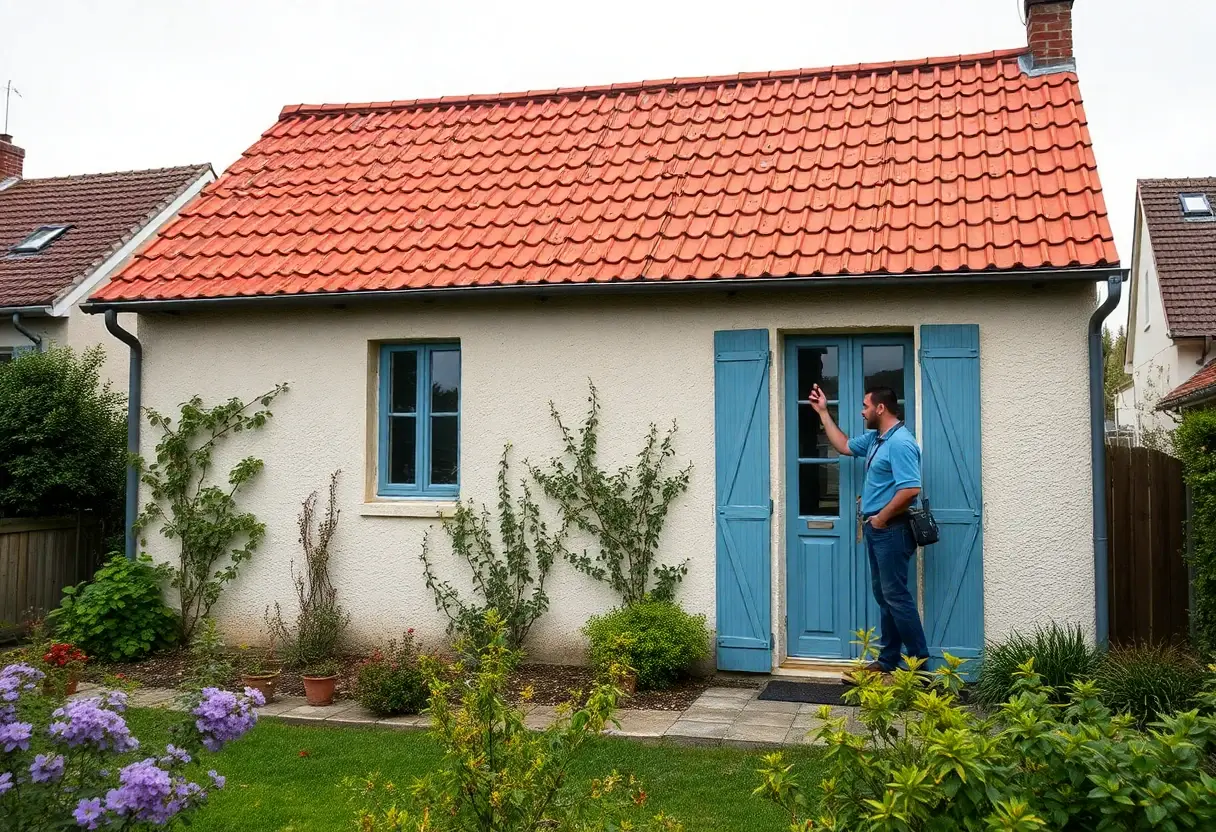 Pavillon normand à Yvetot avec toiture en tuile plate